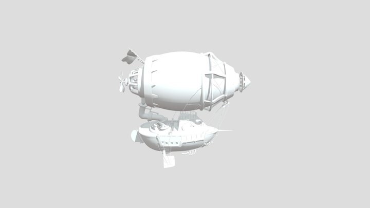Steampunk Ship 3D Model