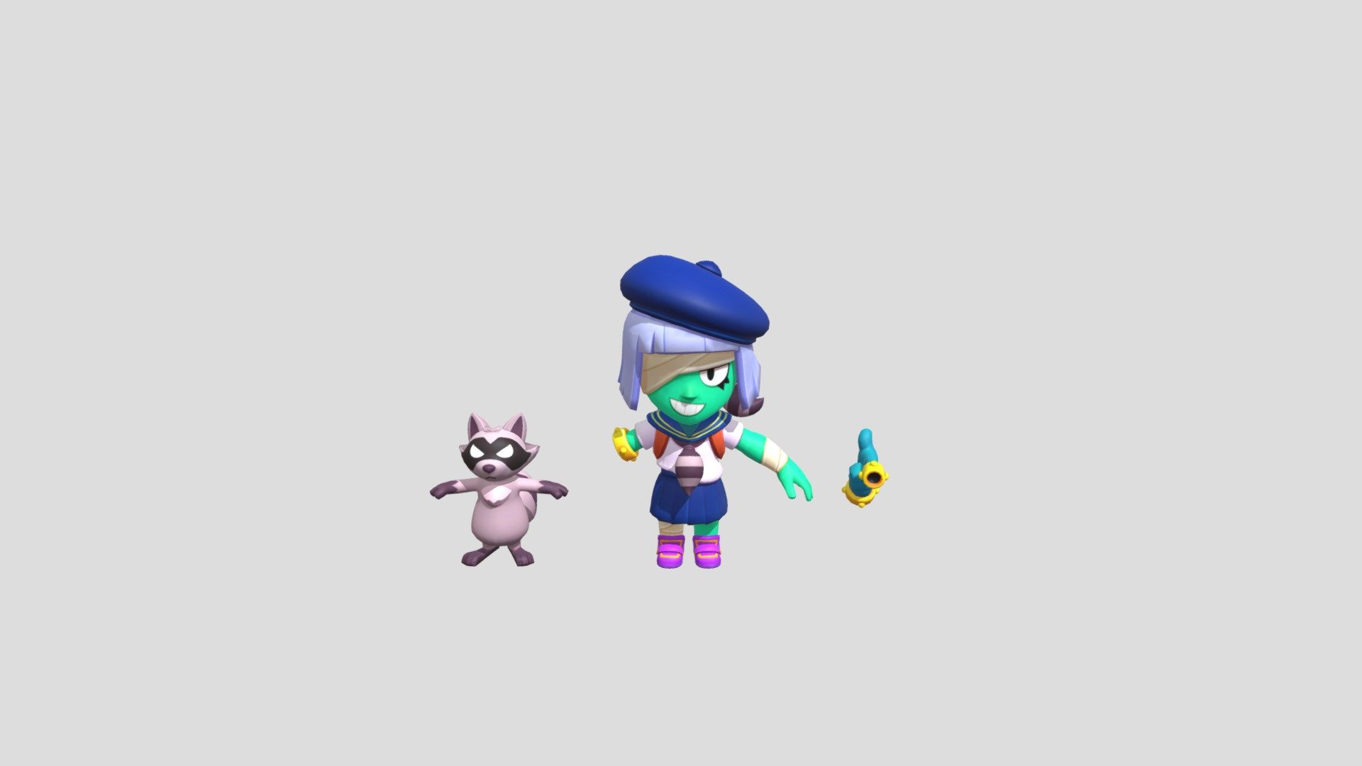 Brawl stars Trash Panda Penny - Download Free 3D model by Cartoon splash  (davi samuel) (@Cartoonsplash) [8f6214c]