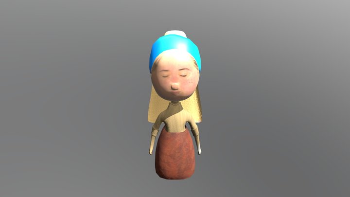 Girl With A Pearl Earring 3D Model