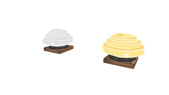 Low-Poly Vintage Lamp (PS1 Aesthetic) 3D Model