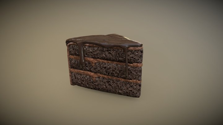 Brownie cake 3D Model
