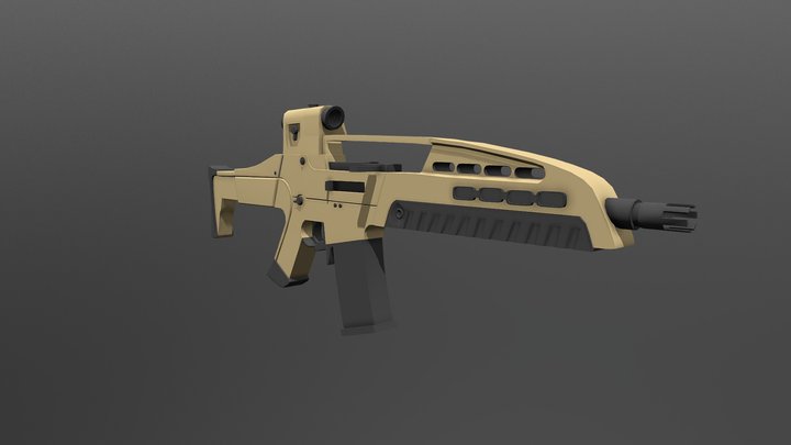 Xm8- Assault Rifle 3D Model
