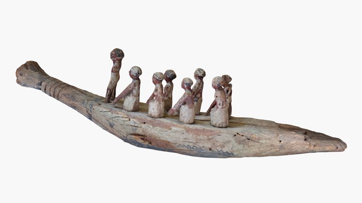 Ancient Egyptian funerary boat 3D Model