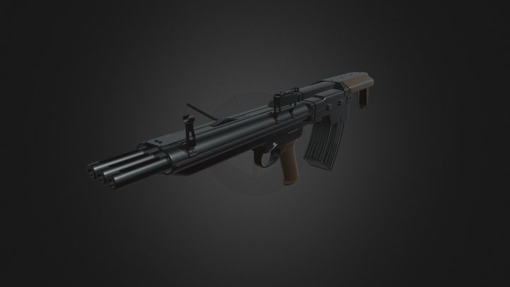 Assault rifle "Pribor-3B" 3D Model