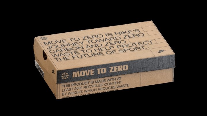 Carton Shoe Box (Raw Scan) 3D Model