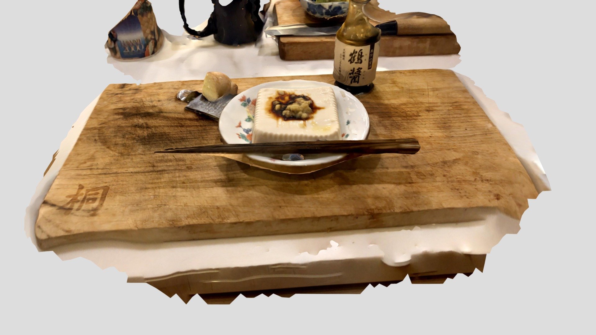 Tofu with grated fresh ginger