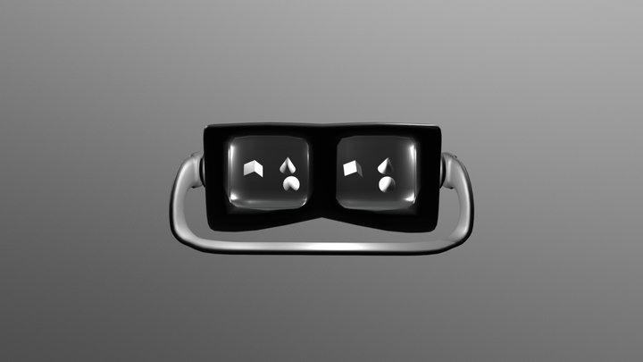 VR Headset Sculpture 3D Model