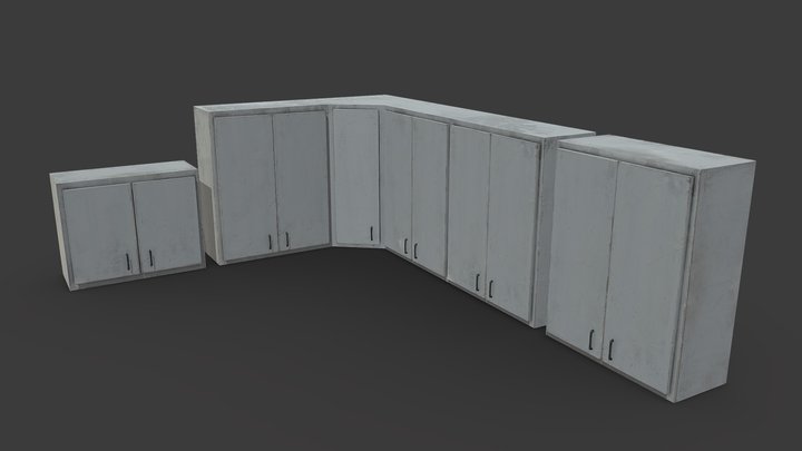 Used Kitchen Cupboards 3D Model