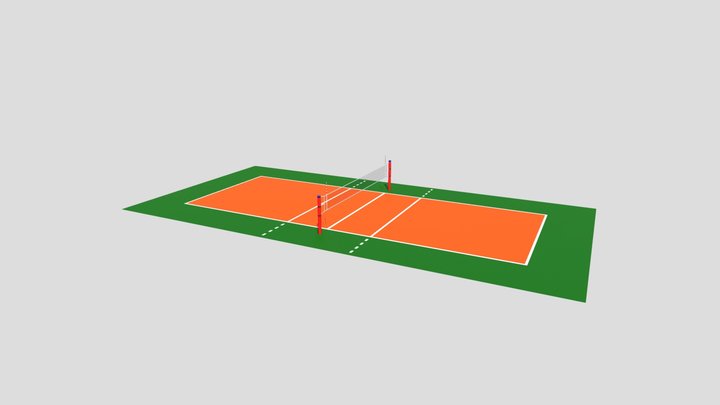 Volleyball Court 3D Model