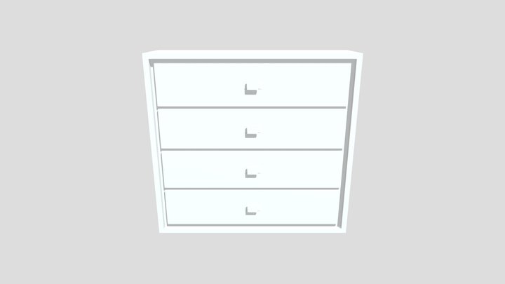 Bedroom Dresser 3D Model