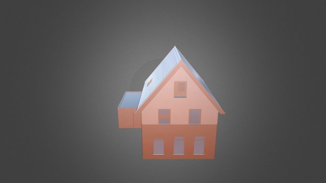 test woning met informatie model 3D Model