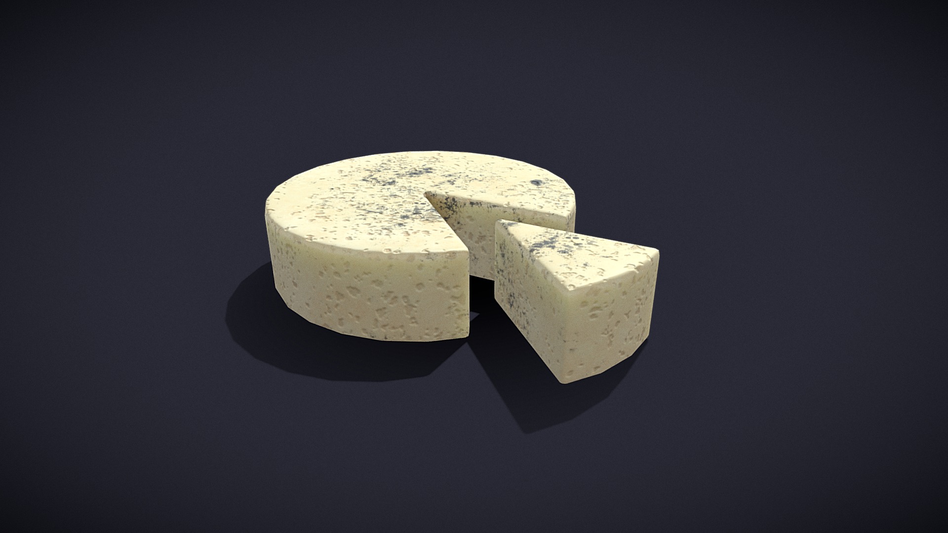 3D model Gorgonzola Cheese FBX - This is a 3D model of the Gorgonzola Cheese FBX. The 3D model is about a stack of white stones.
