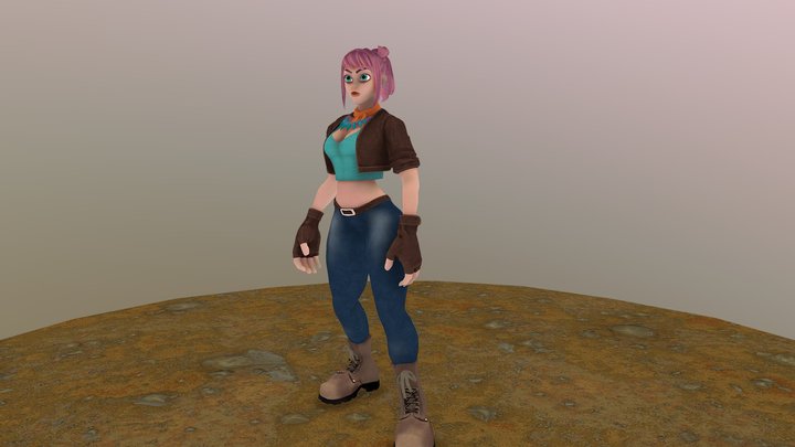 Stylized Girl 3D Model