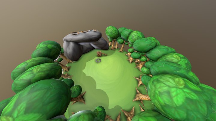 Low Poly Forest 3D Model