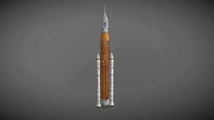 Low Poly - NASA Artemis II SLS Rocket