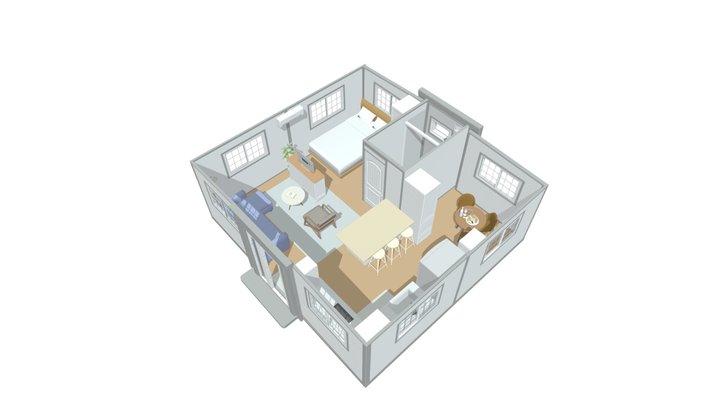 Studio: Front Kitchen 3D Model