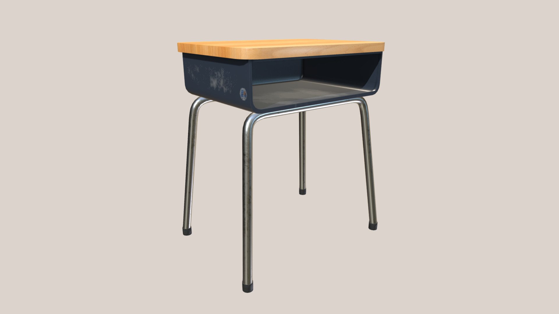 School Desk - 3D model by Injaa [8f79d93] - Sketchfab