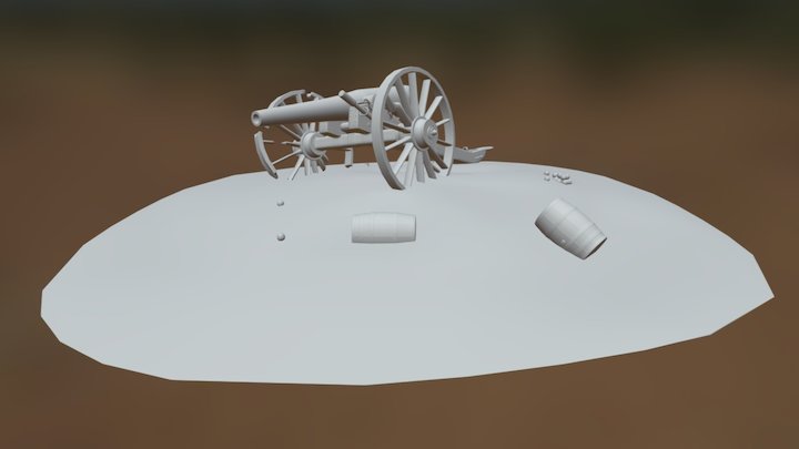 Wild West Cannon 3D Model