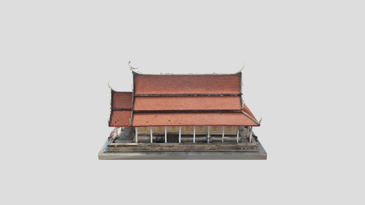 วัดกลางอ่างแก้ว 3D Model