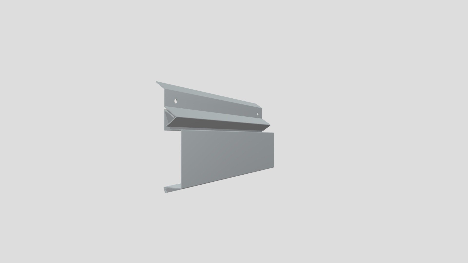 16Q013-0 ハゼ式 ケラバ包みスライド受け金具 — Sketchfab embed 3D viewer