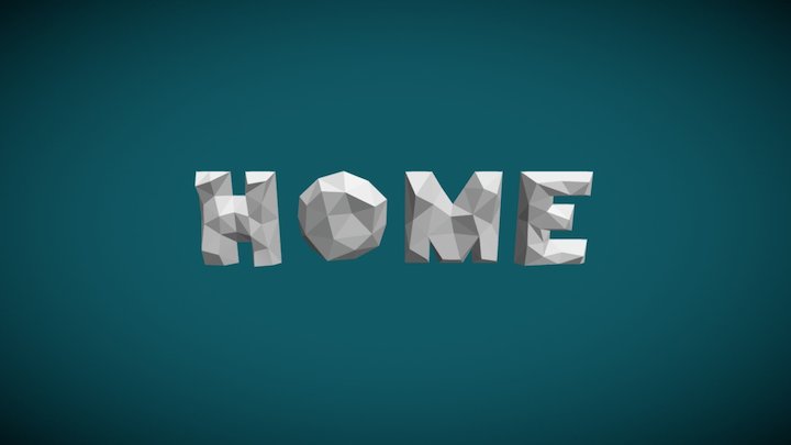 HOME letters 3D Model