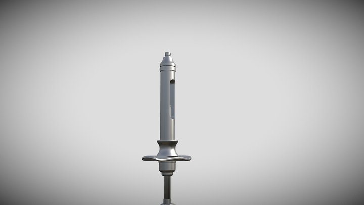syringe stainless steel2 3D Model