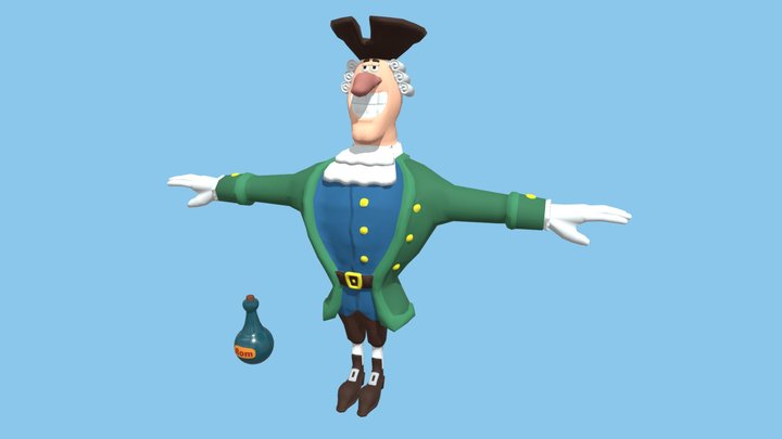 Dr Livesey - T pose rigged (YouTube video) 3D Model
