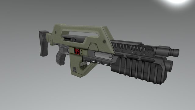 M41A1 Pulse Rifle 3D Model