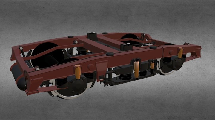Bogies Gorlitz-VI wagon draft-01 3D Model