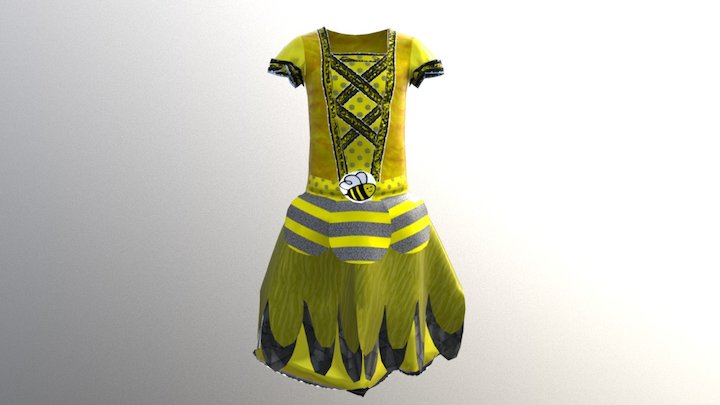 Child Dress From Techpack 3D Model