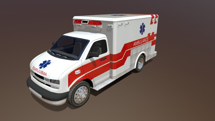 Ambulance Emergency Vehicle 3D Model
