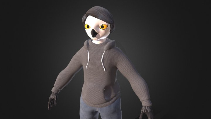 The Owl with his hood down 3D Model