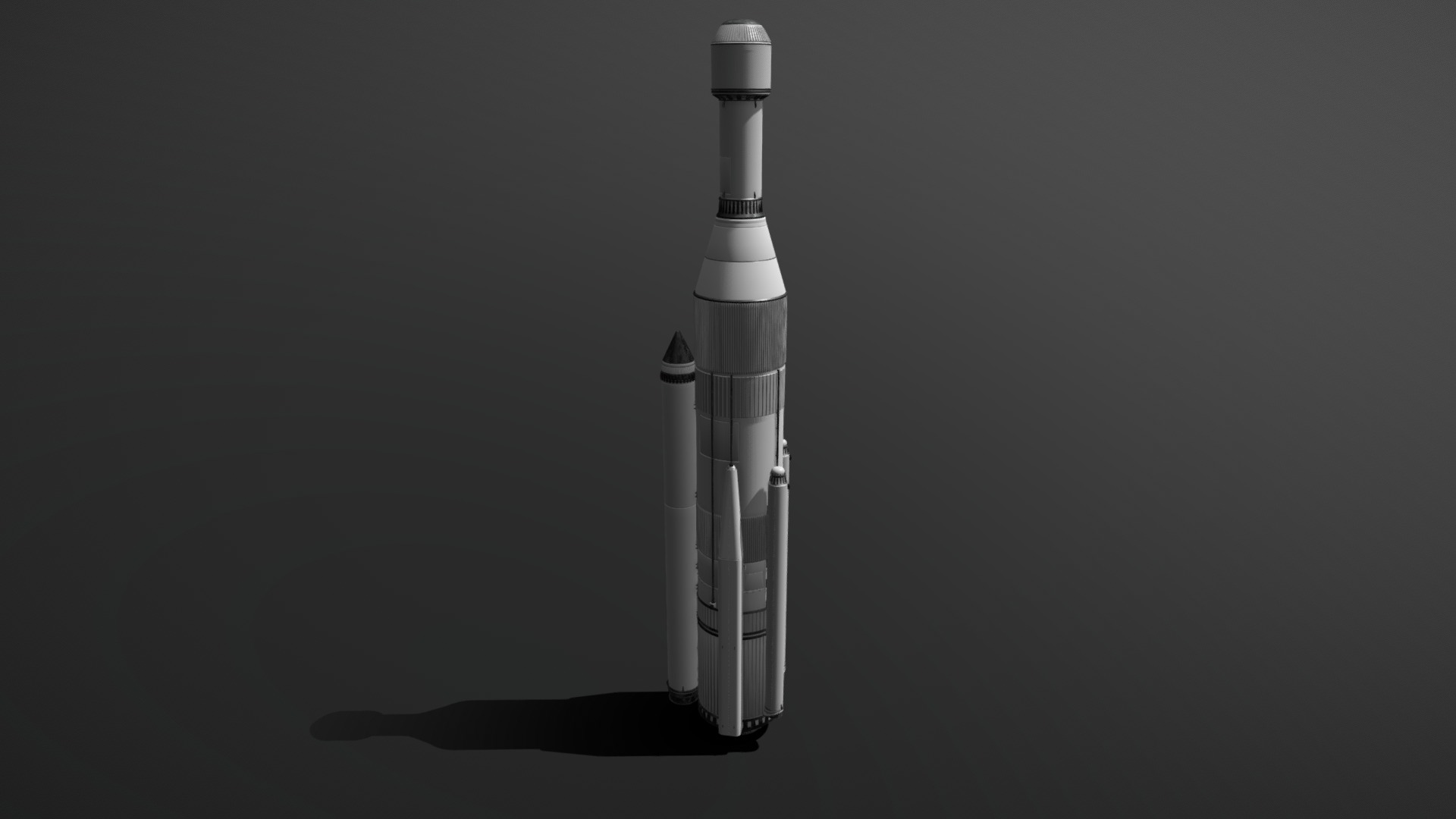3D model Rocket basic - This is a 3D model of the Rocket basic. The 3D model is about a white and black cylindrical object.