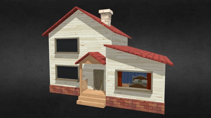 Hello Neighbor Pre alpha House (decorated) – Free 3D Model STL