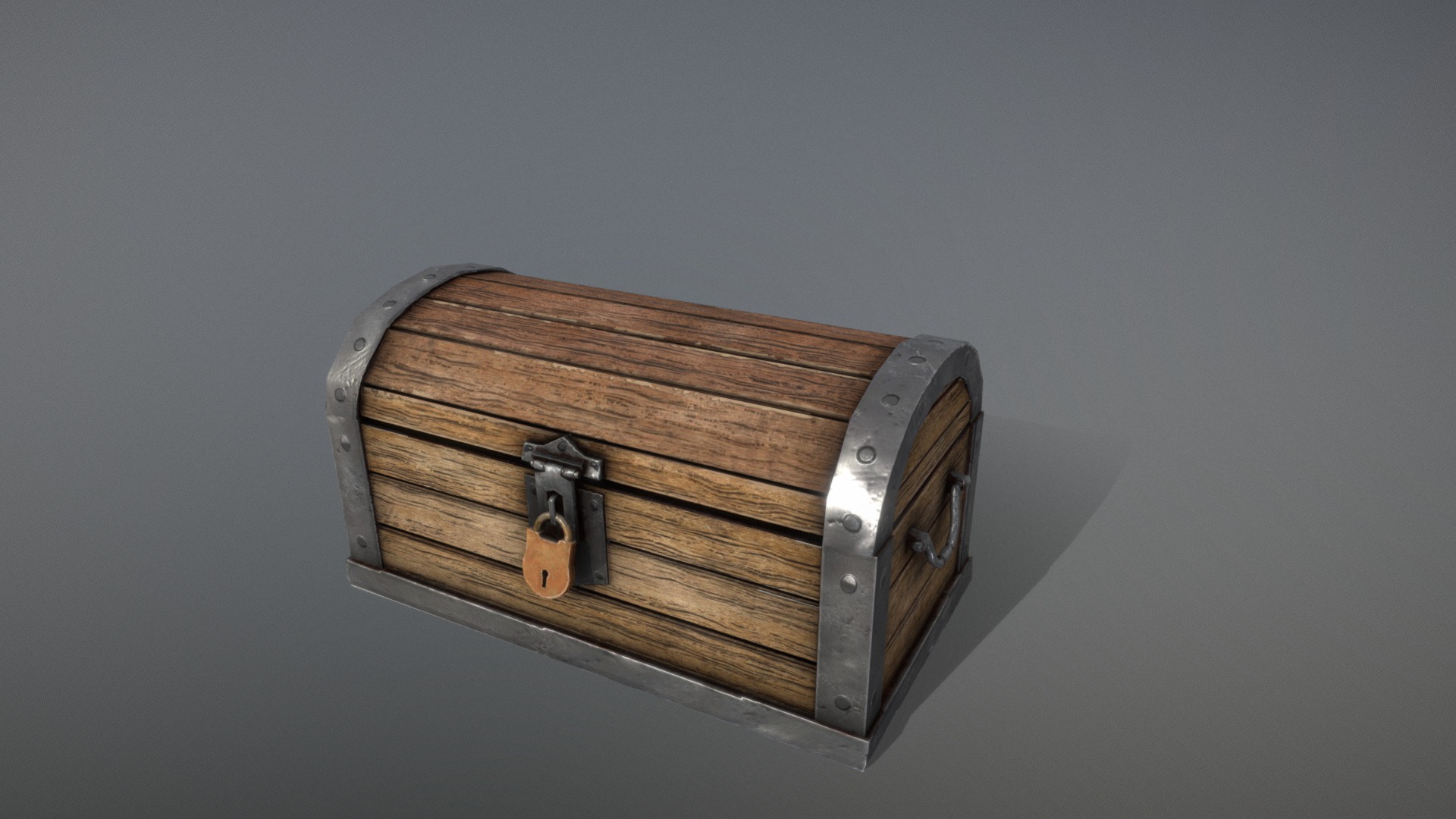 3D model Low Poly Wood Chest – Animated - This is a 3D model of the Low Poly Wood Chest - Animated. The 3D model is about a wooden box with a metal handle.