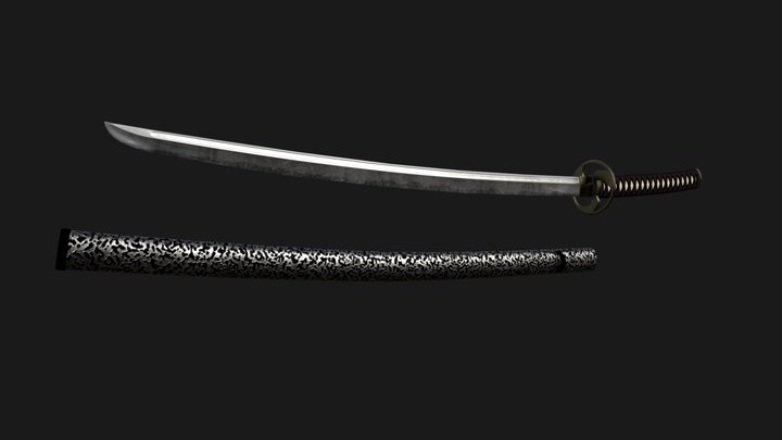 Katana japanese sword 3D Model