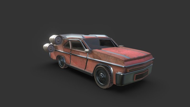 Sci-fi / Retro Future Car 3D Model