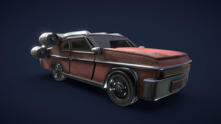 Sci-fi / Retro Future Car 3D Model