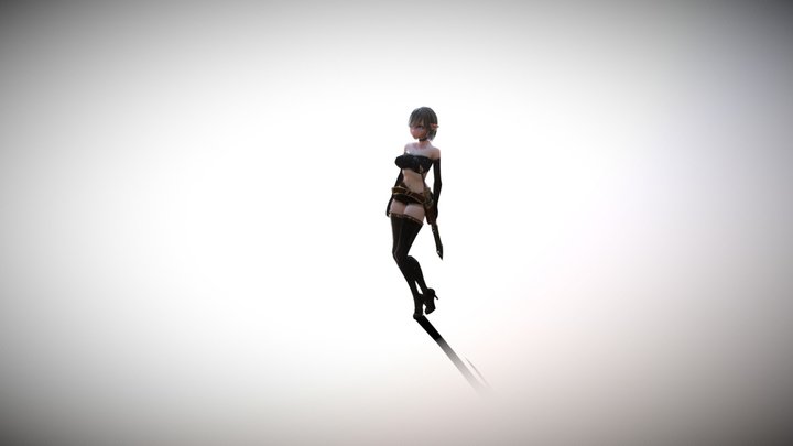 female elf character 3D Model