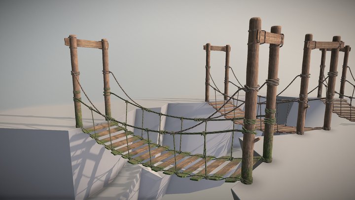 Rope Bridge (Variant 2) | 5 Meter 3D Model