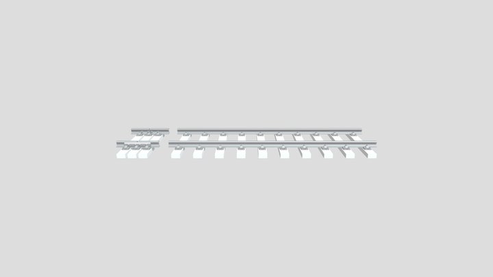 train tracks 3D Model