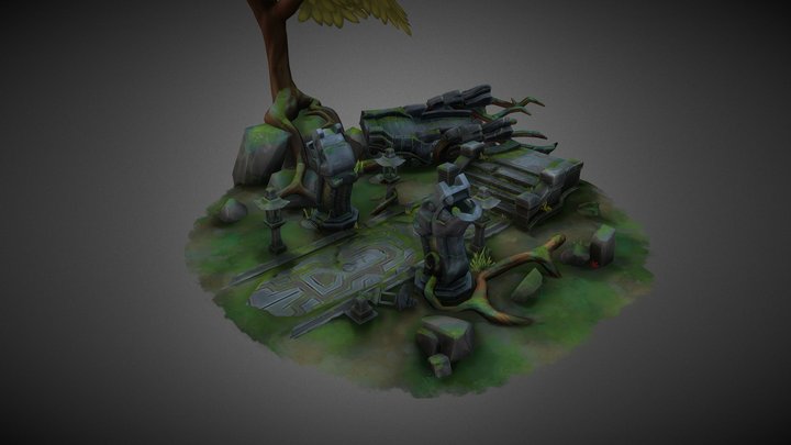 Stylized Ancient Ruins 3D Model