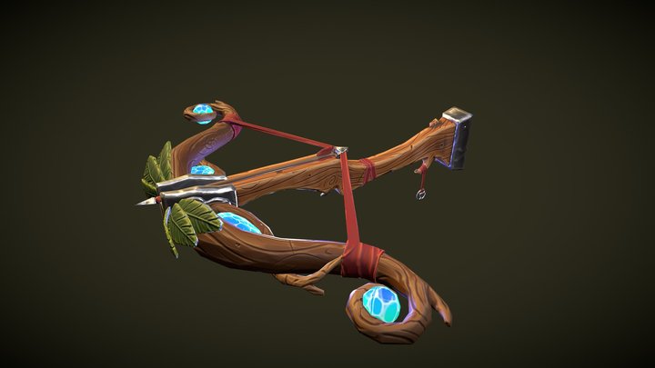 Stylized Crossbow 3D Model