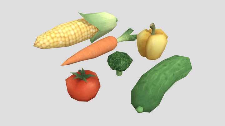 Collection of Vegetables 3D Model