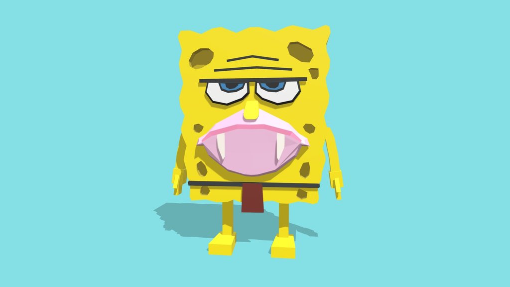 Primitive Spongebob 3D lowpoly