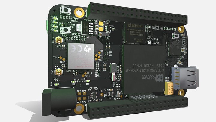 Beagle Board Black Wireless 3D Model