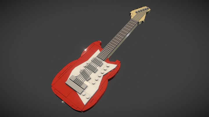 Lego Electric Guitar 3D Model