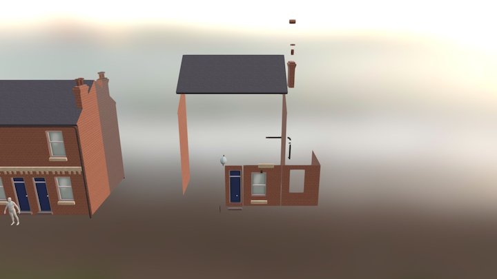 Project Asset Terracehouse textured 3D Model