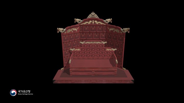 Gyeongbokgung_Geunjeongjeon_Throne Chair 3D Model