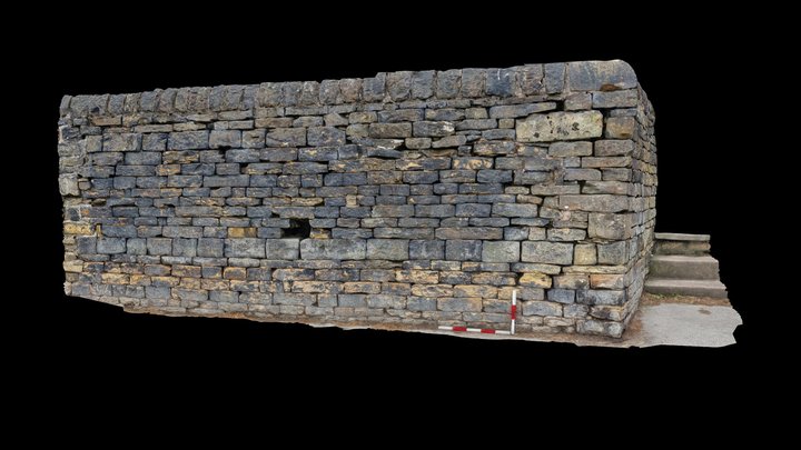 Sports Pavilion Wall, South-face 3D Model